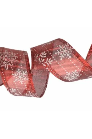 Compra Oggi Stesso Passamaneria Nastro Organza Specchio Natale Stella Ghiaccio Neve Alta 4 Cm
