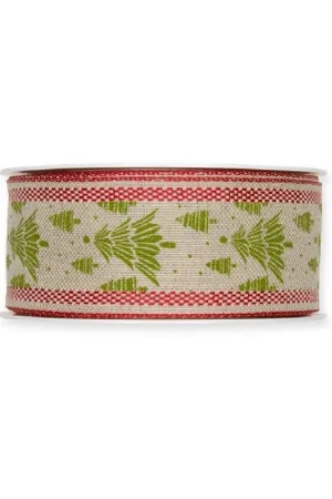 15 Mt Passamaneria Nastro Natale Albero Lino Alto 40 Mm Prezzo Scontato