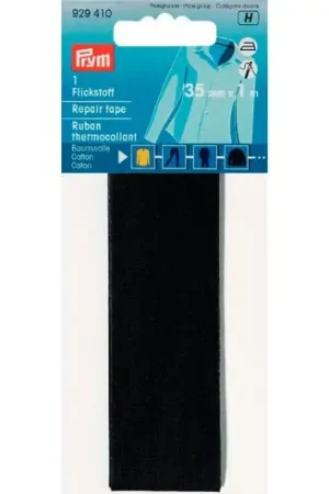 Più Venduto Rinforzi Ferro su ferro - Parte di riparazione termoadesiva cotone nero - Prym