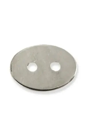 Bouton ovale lisse 15x11 mm rhodié x1 Prezzo Basso