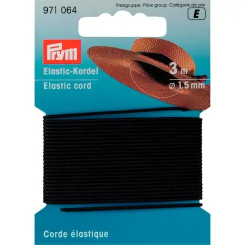 Di Tendenza Elastica - Cordone elastico 1,5 mm nero - Prym