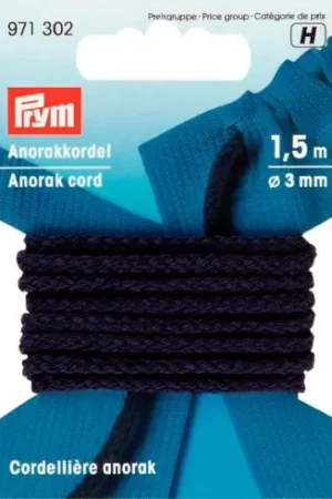 Cavi e Cordonieri - Cavi e Cordonieri per Anorak 3mm blu navy - Prym Economico