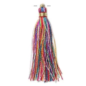 Pagamento Sicuro Pompon imitation fils de soie 50 mm multicolore x1