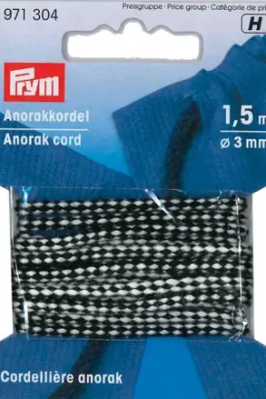 Cavi e Cordonieri - Cavi e Cordonieri per Anorak 3mm bianco e nero - Prym Affare