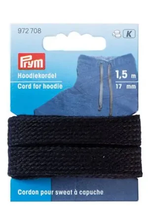 Cavi e Cordonieri - Cavo per felpa con cappuccio 17 mm nero - Prym Prezzo Ridotto