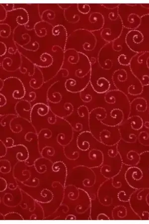 Non Perdere Moda Fabrics Marble Swirls, Tessuto Rosso con Ghirigori