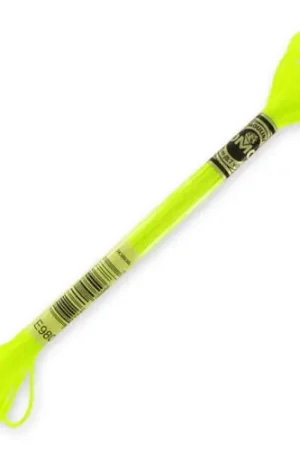 Fil à broder DMC Mouliné Effet Lumière Jaune Fluo (980) x8m Bestseller