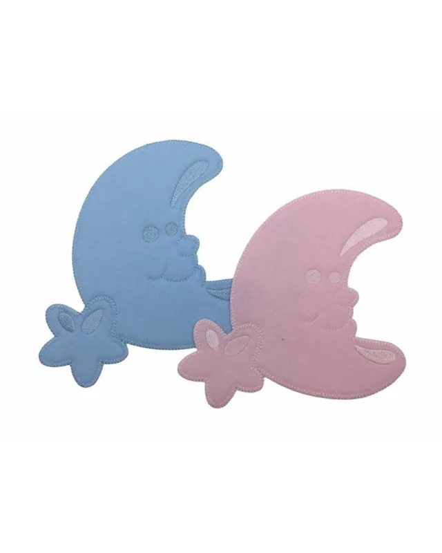Offerta Limitata Toppa Patch Termoadesiva Baby Luna Stella Ricamo Ciniglia 20x17 Cm