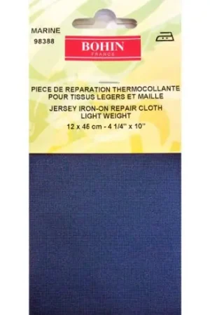 Occasione Rinforzi Ferro su ferro - Parte di riparazione termoadesivo jersey marino - Bohin