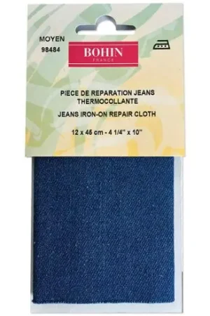 Rinforzi Ferro su ferro - Pezzo di riparazione termoadesivo jeans blu chiaro - Bohin Spedizione Espresso