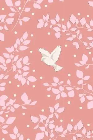 Sconto Tilda Maple Farm Birdie Rosehip, Tessuto Rosso con Rami e Uccelli
