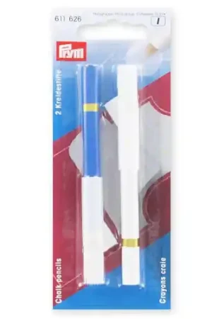Quantità Limitata Crayons craie avec brosse 11cm Blanc/bleu x2