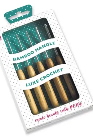 Bestseller Set di Uncinetti con Manico in Bambù - Pony
