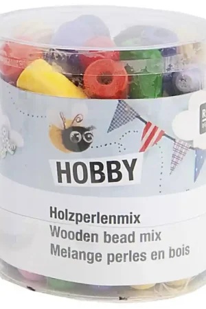 Prezzo Basso Pack di Perline in Legno Multicolori - Rico Design