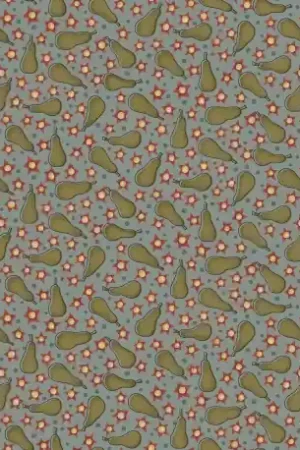 A Buon Prezzo Henry Glass, On The 12th Day by Anni Downs - Tessuto Blu con Pere e Stelle - 110cm