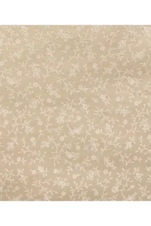 Basic Palette, Tessuto Crema con Fiori Bianchi- tone on tone Must-Have