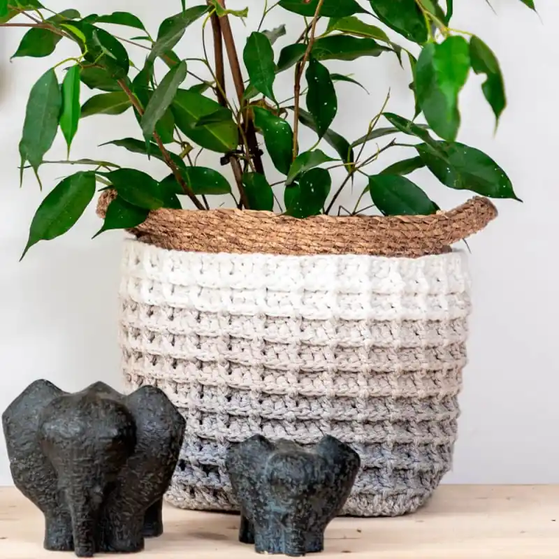 Reso Gratuito Kit all'Uncinetto - Cesto Tromso - Hoooked