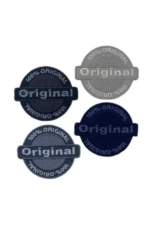Toppa Uomo Scritta Original Ricamo Applicazione Termoadesiva Tonda 65x55 Mm Nuovo Arrivo
