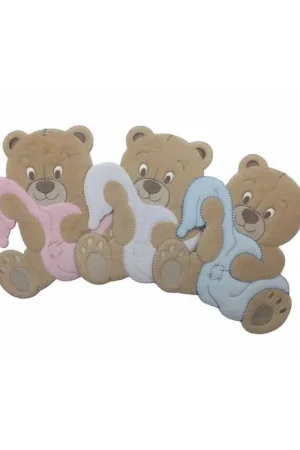 Applicazione FS Termoadesiva Velluto Ricamo Patch Baby Orso Copertina 13x14 Cm Occasione Imperdibile