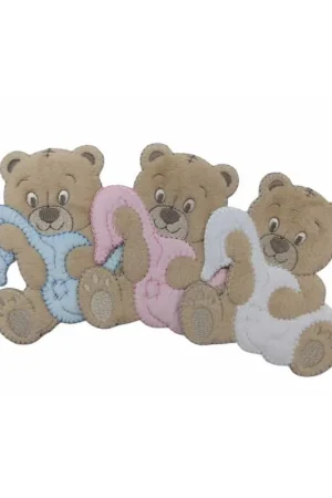 Offerta Applicazione FS Termoadesiva Velluto Ricamo Patch Baby Orso Copertina 75x85 Mm
