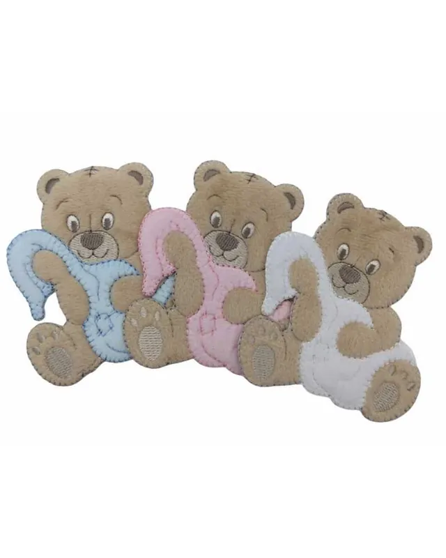 Offerta Applicazione FS Termoadesiva Velluto Ricamo Patch Baby Orso Copertina 75x85 Mm