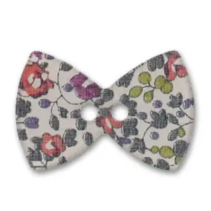 Bouton noeud papillon 38 mm Liberty Eloïse Prune x1 A Buon Prezzo