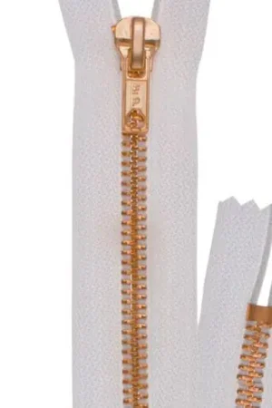 Non Perdere Chiusura non separabile - Chiusura lampo ® Bianco/ottone - Metallico - 6mm - Prym