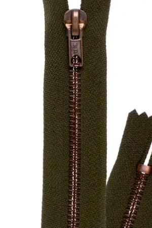 Di Tendenza Chiusura non separabile - Chiusura Eclair ® Kaki scuro - metallico- 6mm - Prym