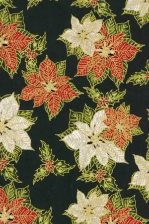 Scelto Dai Clienti Tessuto Popeline - Fiori di Pasqua - Dorati