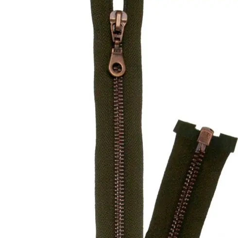 Offerta Speciale Chiusura separabile - Cerniera ® Oro scuro khaki/oro antico - Metallico - Prym