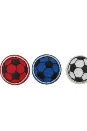 Promozione Applicazione Toppa Patch Ricamo Pallone Termoadesiva Tessuto Sport Squadre Calcio 3 Cm