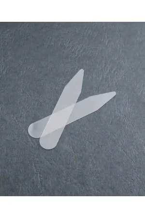 Prezzo Scontato 2 Stecche Camicia Plastica Trasparente 55x10 Mm