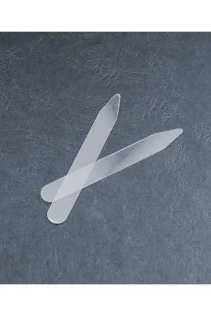 2 Stecche Camicia Plastica Trasparente 75x10 Mm Quantità Limitata