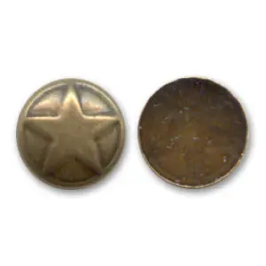 Quantità Limitata Ronds étoiles métal Hotfix 6 mm bronze x100