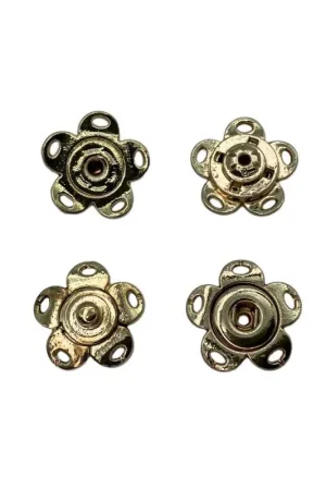 Bottone Automatico Pressione Acciaio Modello Fiore Mis 28 Mm18 Super Prezzo