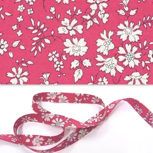 Professionale Biais en tissu Liberty - Capel - Géranium x1m