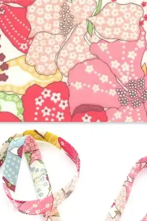Prezzo Ridotto Biais en tissu Liberty - Mauvey - Rose x1m