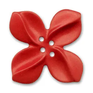 Bouton fleur de tiaré 30 mm Rouge x1 Scelto Dai Clienti
