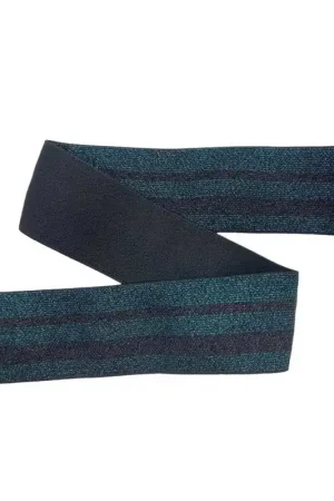 50 Cm Molla Elastico Passamaneria Rigata Lurex Verde Bronzo Alta 5 Cm Promozione