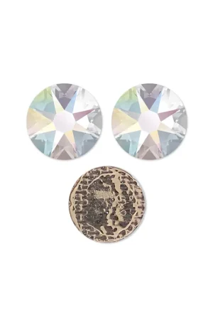 Strass Hotfix PureCrystal 6 mm Crystal AB x12 Nuovo Arrivo