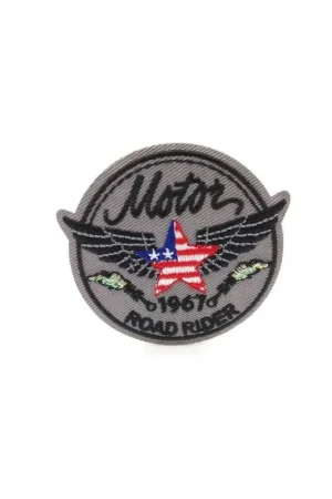 Applicazione Motor Road Rider 1967 Termoadesiva Patch Marbet Ricamata Stella Stati Uniti America 55x50 Mm Affare