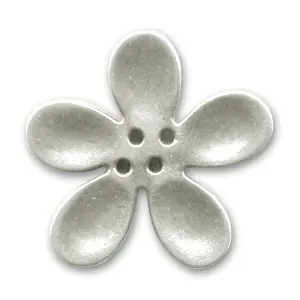 Bouton orchidée 30 mm Argenté vieilli x1 Promozione