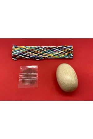 Prezzo Di Fabbrica Set Aghi+ Uovo Legno +Treccia Multicolor Filo Rammendo 3 Pezzi