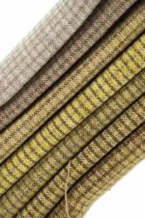 Pacchettino Giapponese, 7 Tessuti 33 x 35 cm, Giallo Marrone Spedito Oggi