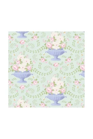 Economico Tilda 110 Happy Campers Flowerbees Teal