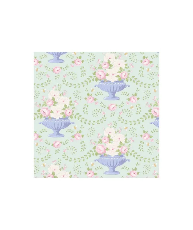 Economico Tilda 110 Happy Campers Flowerbees Teal