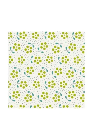 Tilda 110 Meadow Basics Green, Tessuto con Fiori Verdi su fondo chiaro Spedizione Espresso