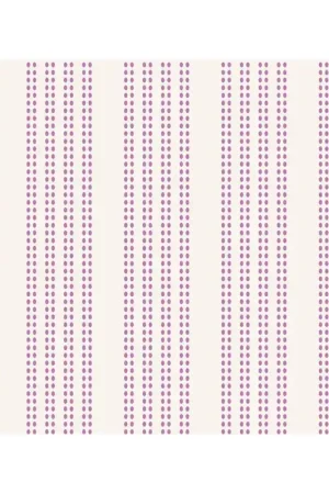 Ultime Pezzi Tilda 110 Tea Towel Basics, Cantucci Stripe Plum - fondo chiaro con Righe puntinate Viola Prugna