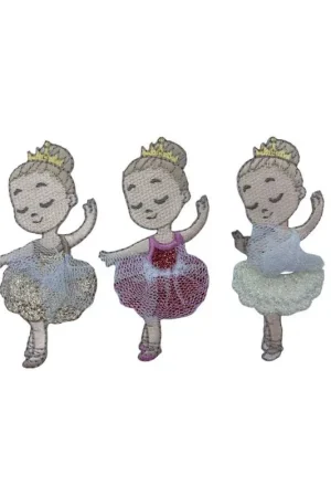 Applicazione Termoadesiva Patch Ricamo Ballerina Danza Tutù 8 Cm Occasione Imperdibile
