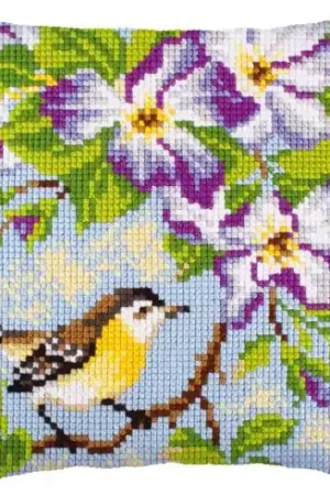 Kit cuscino fori grossi - Piccola cincia su un ramo - Collection d'Art Soddisfatti O Rimborsati